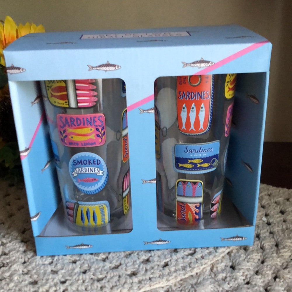 Colorful Sardines Pattern Glass Hiball Set - Picture 8 of 8